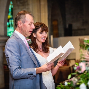 Wedding Ceremony in St Michael and All Angels Church, Melksham
