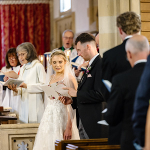 Wedding Ceremony at St Marys Church, Streatley