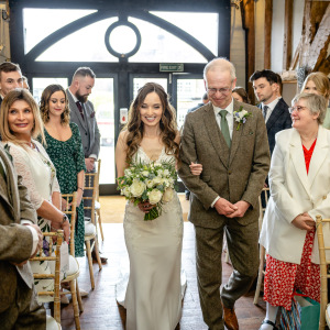Wedding Ceremony in Old Luxters Barn